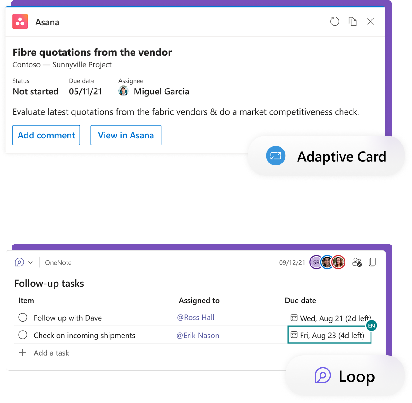 Adaptive Cards and Loops Context