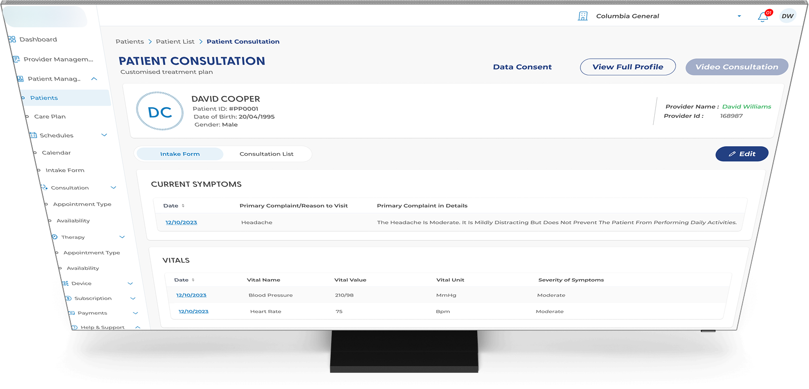 Provider Consultation Main