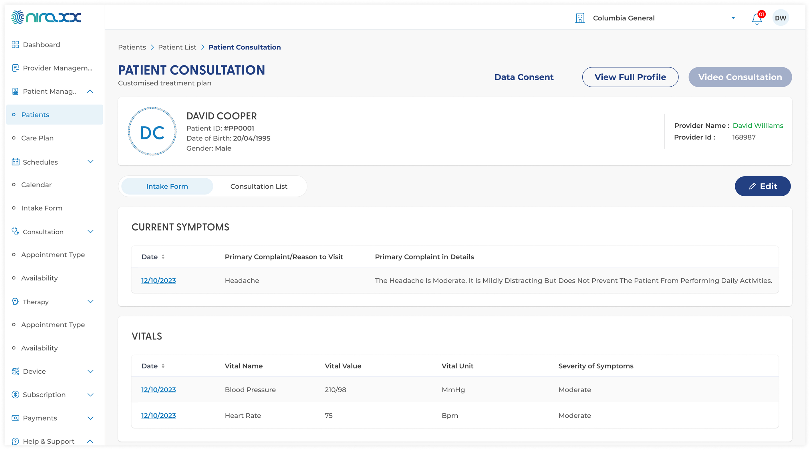 Provider Consultation 1